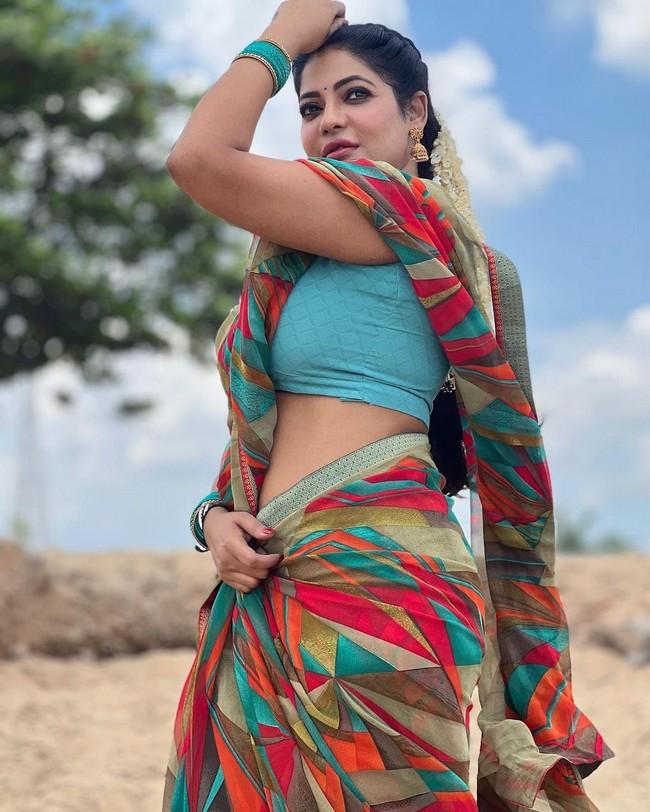 Reshma Pasupuleti Looking Pretty In Saree Telugu Rajyam Photos